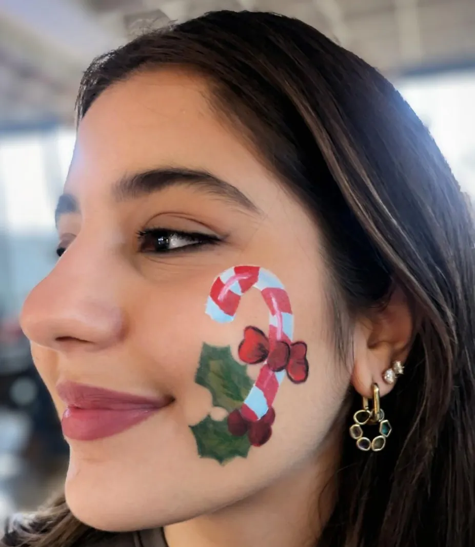 Maquillage artistique sur le thème de Noël